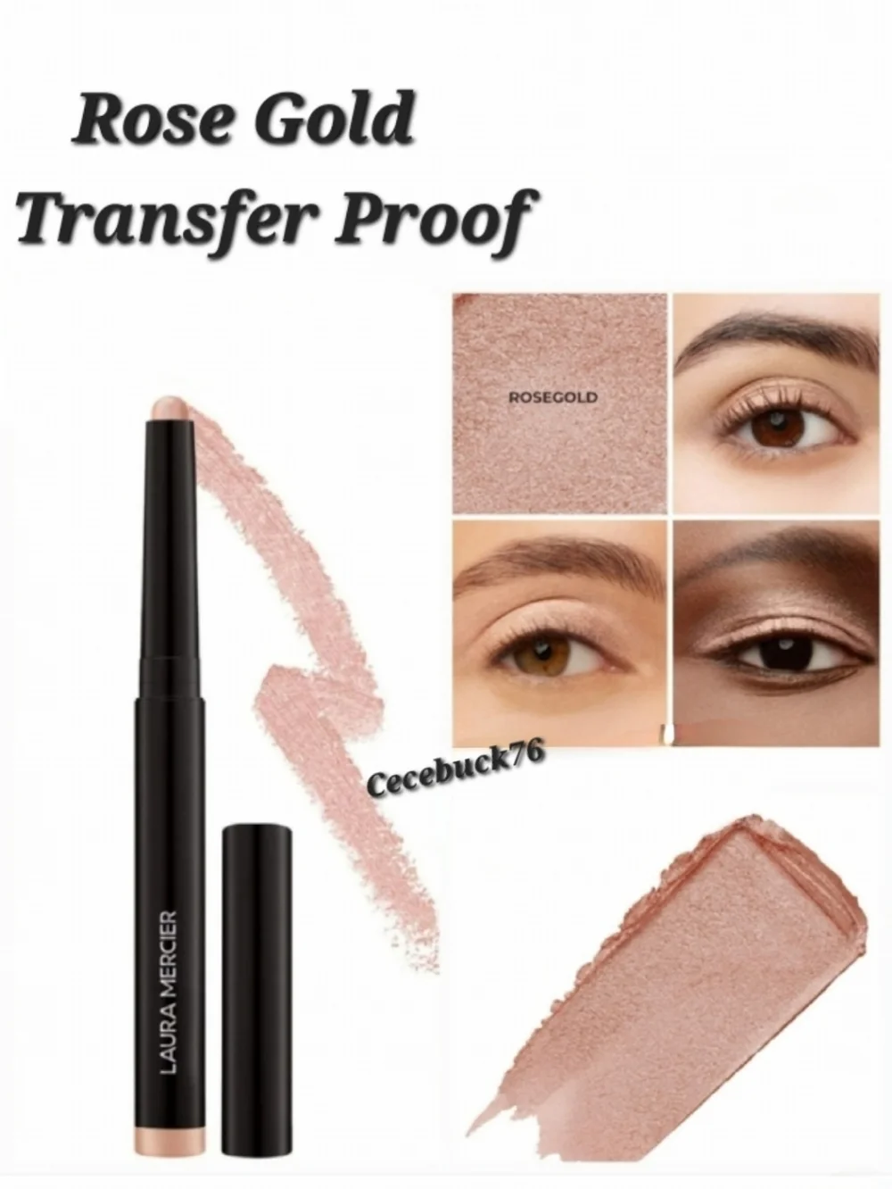 🌺Laura Mercier Rose Gold Caviar Stick Cream Eyeshadow Transfer Proof